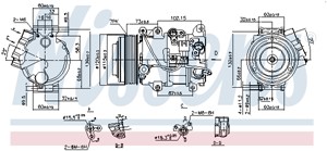 Kompressor, klimatanläggning, LEXUS GS, IS II, IS C, 88310-0N010, 88310-3A430, 88310-3A431, 88320-3A270, 88320-3A300