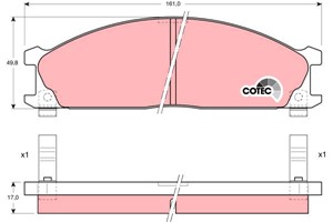 Bromsbeläggsats, Framaxel, NISSAN,SUBARU, 26296AA050, 26296AA051, 26296PA020, 41060-23C90, 41060-23C91, 41060-23C92, 41060-23C93, 41060-