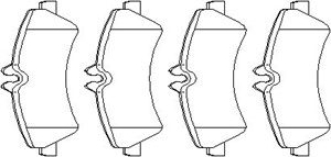 Bromsbeläggsats, Bakaxel, MERCEDES-BENZ,VW, 004 420 69 20, 2E0 698 451, A004 420 69 20