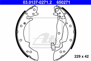 Bromsbackar, sats, Bakaxel, PEUGEOT,RENAULT,TALBOT,VOLVO, 175916 00, 3277830, 3342305, 4238 86, 4241 56, 4241 91, 60 25 170 698, 77 01 2
