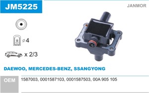 Tändspole, DAEWOO,MERCEDES-BENZ,SSANGYONG, 0001587003, 0001587103, 0001587503, 00A905105