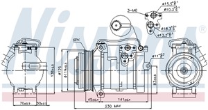 Kompressor, klimatanläggning, JEEP GRAND CHEROKEE II, 5080378AA, 55116839AA, K5080378AA, K55116515AA, K55116515AB, K55116839AA, KRL11683