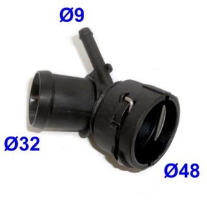 Rördel, motorkylning, AUDI,SEAT,SKODA,VW, 6Q0122291E