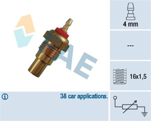 Kylvätsketemperatur-sensor, DAIHATSU,HONDA,MAZDA,SUZUKI,TRIUMPH, 0018-18-181, 0118-18-510, 0118-89-181, 34850-65011, 34850-78E21, 37750-