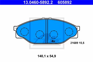 Bromsbeläggsats, Framaxel, TOYOTA HIACE Buss IV, HIACE Skåp IV, HILUX Pick-up VI, 04465-35220, 04465-35270