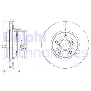 Bromsskiva, Framaxel, LEXUS ES, RX, TOYOTA CAMRY Sedan, HARRIER, PREVIA II, 43512-28180, 43512-28181, 4351233100, 43512-33100, 435124801