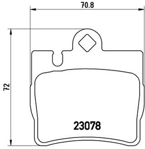 Bromsbeläggsats, Bakaxel, MERCEDES-BENZ S-KLASS [W220], S-KLASS Coupé [C215], 0034200620, 0034201920, 0044209420, A0034200620, A00342019
