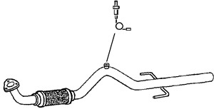 Avgasrör, Mitt, OPEL SIGNUM Halvkombi, VECTRA C, VECTRA C GTS, VECTRA C Kombi, VAUXHALL SIGNUM, VECTRA Mk II, 13229909, 55556473, 585431