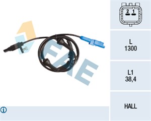 ABS-givare, Sensor, hjulvarvtal, Framaxel, CITROËN,PEUGEOT, 4545 A9, 4545 G6, 4545 H5, 4545 H9, 4545 K6, 4545.A9, 4545.G6, 4545.H5, 4545