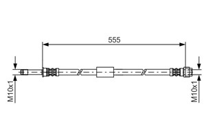 Bromsslang, Fram, höger eller vänster, AUDI Q3, VW TIGUAN, 5N0 611 701 A, 5N0 611 701