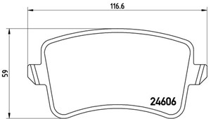 Bromsbeläggsats, Bakaxel, AUDI A4 Allroad B8, A4 B8, A4 B8 Avant, A5, A5 Cabriolet, A5 Sportback, Q5, Q5 Van, 8K0098601H, 8K0698451, 8K0