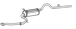 Bakre ljuddämpare, TOYOTA STARLET, 1743010010, 1743010020, 1743011040, 1743011041