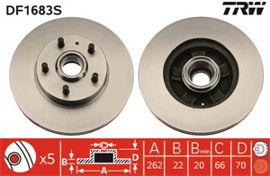 Bromsskiva, Framaxel, VOLVO 740, 740 Kombi, 760, 760 Kombi, 1329635, 13296355, 1359156, 13591565, 270876, 2708766