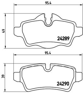 Bromsbeläggsats, MINI MINI, MINI Cabriolet, MINI CLUBMAN, MINI CLUBVAN, MINI Coupé, MINI Roadster, 34216772894, 34216778325, 34216778326