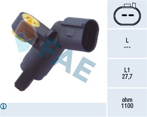 ABS-givare, Sensor, hjulvarvtal, framaxel höger, AUDI,SEAT,SKODA,VW, 1H0 927 808, 1J0 927 804, ALS-465
