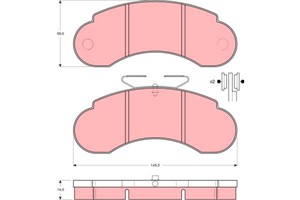 Bromsbeläggsats, Framaxel, MERCEDES-BENZ, 6014208720, 631 420 01 20, 631 420 03 20, A 631 420 01 20, A 631 420 03 20
