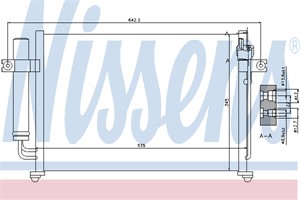 Kondensor, klimatanläggning, HYUNDAI GETZ, 97606-1C100