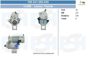 Startmotor, LEXUS GS, GX, LS, LX, SC Cabriolet, TOYOTA LAND CRUISER 100, LAND CRUISER 200, 2810050060, 2810050061, 2810050062, 281005007