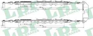 Vajer, parkeringsbroms, Fram, Mitt, CHEVROLET VECTRA, OPEL VECTRA B, VECTRA B Halvkombi, VECTRA B Kombi, VAUXHALL VECTRA, 522412, 522524