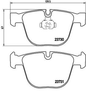 Bromsbeläggsats, Bakaxel, BENTLEY,BMW,ROLLS-ROYCE, 34110301476, 34116763305, 34210403290, 34212228429, 34212284296, 34212284685, 3421233