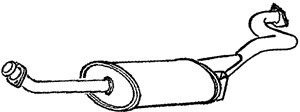 Mittenljuddämpare, Mitt, MITSUBISHI PAJERO II, PAJERO Canvas Top II, MB160317, MB651689, MB651697, MB810045