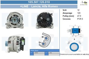 Generator, ALFA ROMEO 147, 156, 156 Sportwagon, 166, GT, GTV, SPIDER, LANCIA KAPPA, KAPPA Coupé, KAPPA SW, 60672342, 60673305