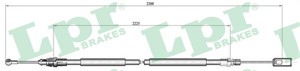 Vajer, parkeringsbroms, Bak, Höger, CITROËN C8, FIAT ULYSSE, LANCIA PHEDRA, PEUGEOT 807, 1487275080, 1487647080, 4745T7, 4745T8
