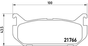 Bromsbeläggsats, Bakaxel, FORD USA PROBE II, MAZDA 626 IV, 626 Hatchback IV, MX-6, XEDOS 6, 1U092648Z, 1U0A2648Z, 3868298, 3898005, 3983