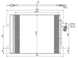 Kondensor, klimatanläggning, LAND ROVER,VOLVO, 20452136, 20479800, 20554760, 20580705, 21961472 S1, 21961472, 30794562, 31274157, 598401