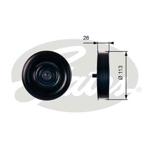 Styrrulle, drivrem, HYUNDAI,KIA, 2528827000