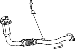 Avgasrör, Fram, TOYOTA CAMRY, 1192AT, 1741074880, 1741074881