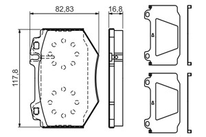 Bromsbeläggsats, Fram, MERCEDES-BENZ S-KLASS [W220], 003 420 33 20, 003 420 61 20, 004 420 06 20, 34206120, 44200620, A 003 420 33 20, A