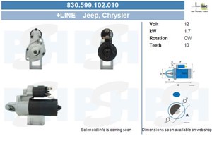 Startmotor, CHRYSLER 300C, 300C Touring, JEEP COMMANDER, GRAND CHEROKEE III, 04801516AA, 4801472AA, 4801516AA