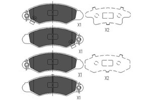 Bromsbeläggsats, Framaxel, SUBARU JUSTY II, JUSTY III, SUZUKI SWIFT Halvkombi II, SWIFT Sedan II, 55200800000000, 5520080E00, 5520080E10