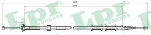 Vajer, parkeringsbroms, Bak, Höger, ABARTH GRANDE PUNTO, ALFA ROMEO MITO, FIAT GRANDE PUNTO, 55700927