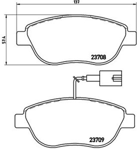Bromsbeläggsats, Framaxel, ABARTH,FIAT,KIA,OPEL,VAUXHALL, 1605267, 1605268, 5743721, 71770094, 71770106, 71770116, 71773152, 77365468, 7