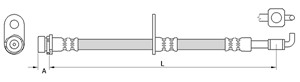 Bromsslang, Höger fram, FORD FIESTA VI, FIESTA Van VI, 1718840, 8V51-2078-AC