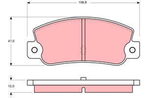 Bromsbeläggsats, Bakaxel, FIAT ARGENTA, CROMA, LANCIA DEDRA, DELTA I, PRISMA, THEMA, THEMA SW, 0000000792699, 0000000794080, 00000058925