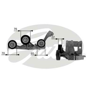 Spännrulle, flerspårsrem, MERCEDES-BENZ A-KLASS [W169], B-KLASS Sports Tourer [W245], 2662000670, 2662000970, 6402020419, A2662000670, A