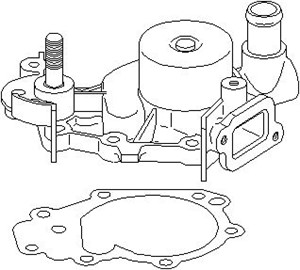 Vattenpump, NISSAN,RENAULT, 2101 000 Q0L, 2101 000 Q2B, 2101 033 14R, 7700 864 596, 7701 478 924, 8200 037 686, 8200 088 660, 8200 088 6