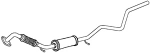 Mittenljuddämpare, Mitt, FORD FIESTA V, FUSION, MAZDA 2, 1140451, 1146860, 1356024, C601-40-500