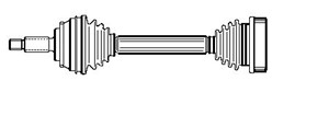 Drivaxel, framaxel vänster, SEAT,VW, 191407271A, 191407271AX, 191407271B, 191407271BV, 191407271BX, 191407271C, 191407271CV, 191407271CX