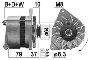 Generator, AUSTIN,FORD,LAND ROVER,MG,ROVER, 1005308, 5021162, 5026096, 82FB 10300 EA, 84FB 10300 MB, 86AB 10300 AB, 86AX 10300 AB, A005T