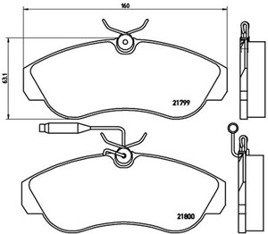 Bromsbeläggsats, CITROËN,FIAT,PEUGEOT, 425118, 425119, 425452, 71752993, 71770973, 77362209, 9945810, E172032