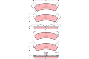 Bromsbeläggsats, Bakaxel, JEEP GRAND CHEROKEE I, 04796344, 04883717AA, 4796344, 4883717AA, K04796344