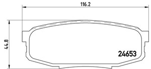 Bromsbeläggsats, Bakaxel, LEXUS LX, TOYOTA LAND CRUISER 200, SEQUOIA, TUNDRA Pick-up, 0446602340, 044660C010, 0446660120, 0446660160, 04