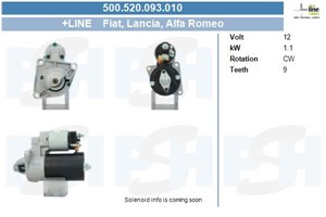 Startmotor, ALFA ROMEO,FIAT,LANCIA, 120251A, 46231545, 46406973, 46442044, 46454211, 46468696, 46791692, 51832959, 55193406, 55193460, 6