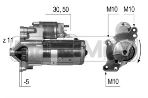 Startmotor, CITROËN,DS,FIAT,LANCIA,MITSUBISHI,OPEL,PEUGEOT, 1810A111, 35 53 141, 5 80 2AW, 5 80 2CA, 5802 AT, 5802 AV, 5802 AW, 5802 CA,