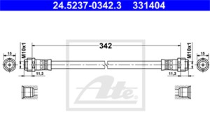 Bromsslang, Bakaxel, MERCEDES-BENZ A-KLASS [W168], 168 428 02 35, A 168 428 02 35
