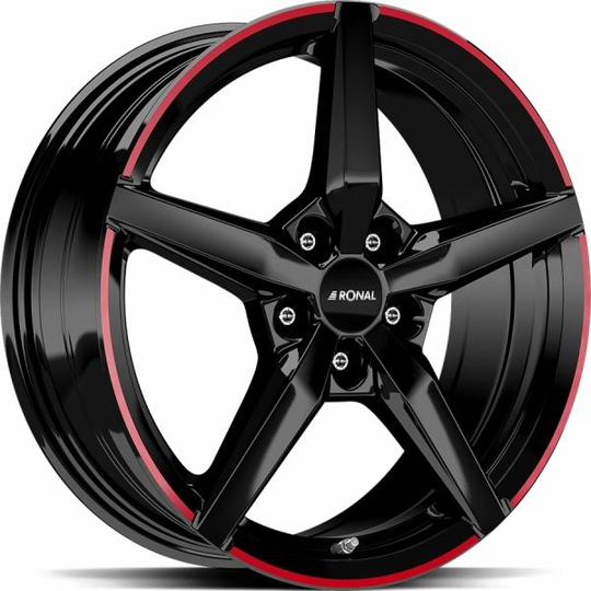 Ronal R69 Mcr Jet Black Red Rim 8/18 5/108.0 ET40 B76
